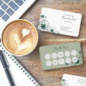 Carte de fidélité et d'affaires florales