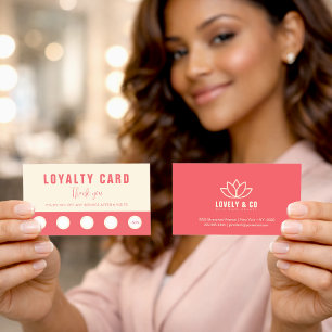 Carte de fidélité et de récompenses Elegant Rose &