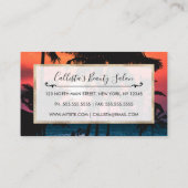 Carte De Fidélité Été Tropical Pink Orange Palm Trees coucher du sol (Dos)