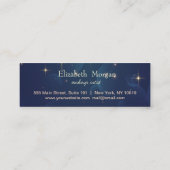 Carte De Fidélité Étoiles Bleues Modernes Coeurs Or Élégants (Dos)