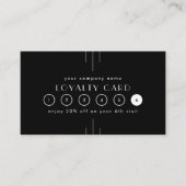 Carte De Fidélité EVERLY Art Deco Black Business Reward 6 Punch (Devant)