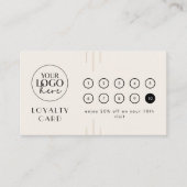 Carte De Fidélité EVERLY Ivory Black Logo Business Reward 10 Punch (Devant)