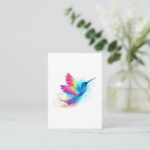 Carte De Fidélité Exotic Rainbow Hummingbird (Debout devant)
