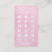 Carte De Fidélité Extension moderne simple en marbre rose Eyelash (Dos)