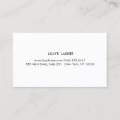 Carte De Fidélité Extensions EyeLash Loyauté client rose 11 Punch (Dos)