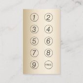 Carte De Fidélité Extensions Eyelash Moderne Silver & Or Loyauté (Dos)