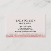 Carte De Fidélité Extensions Gold Eyelash rose Salon de beauté Fidél (Dos)