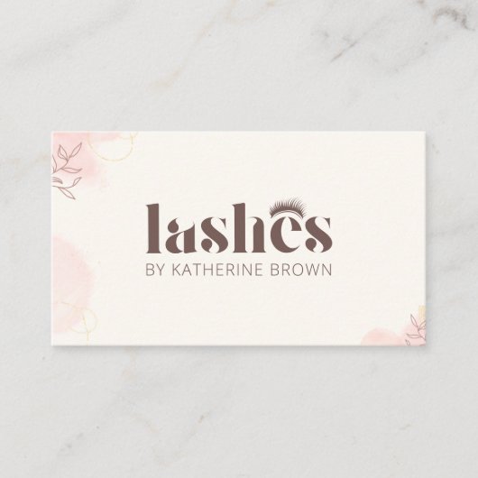 Carte De Fidélité Eyelash Extension Élégant Marque Lash Artiste (Devant)