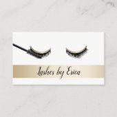 Carte De Fidélité Eyelash Extensions Maquillage Artiste Gold Loyauté (Devant)