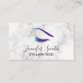 Carte De Fidélité Eyelashes Maquillage Artiste Marbre Loyauté (Devant)