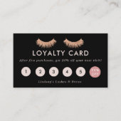 Carte de fidélité Eyelashes Maquillage Artiste Ros (Devant)