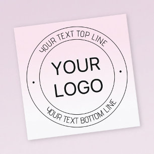 Carte De Fidélité Facile Logo Remplacement & Editable Texte Rose Omb