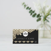 carte de fidélité fausse parties scintillant abeil (Debout devant)