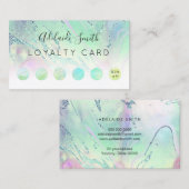 carte de fidélité FAUX effet holographique vert fl (Devant / Derrière)