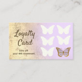 carte de fidélité faux feuille d'or lavande papill (Devant)