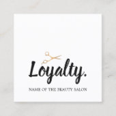 Carte de fidélité Faux Gold Scissors moderne (Devant)