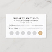 Carte De Fidélité Faux Gold White Stripes Beauty Loyalty Card (Dos)