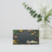 Carte De Fidélité Feuillage simple Café minimal | Style R (Debout devant)