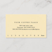 Carte De Fidélité Feuillage simple Café minimal | Style R (Dos)