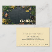Carte De Fidélité Feuillage simple Café minimal | Style R (Devant / Derrière)