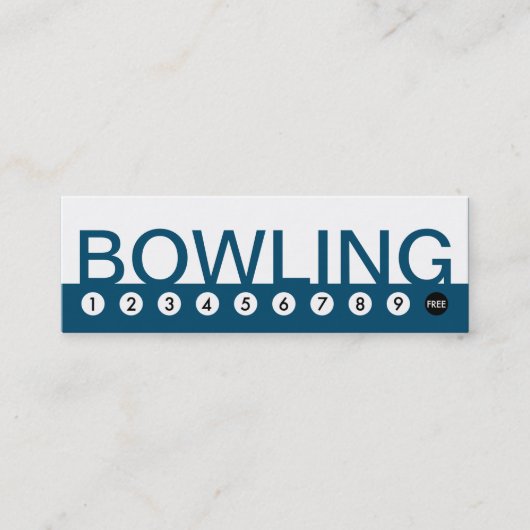 Carte De Fidélité fidélisation audacieuse du client BOWLING (Devant)