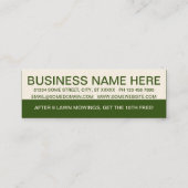 Carte De Fidélité fidélisation audacieuse du client LAWNCARE (Dos)