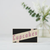 Carte De Fidélité fidélisation de la clientèle de rétro cupcake (Debout devant)