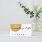 Carte De Fidélité Fidélité/carte perforée de boissons de café (Debout devant)