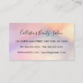 Carte De Fidélité Fille rose Parties scintillant Iridescente Ombre (Dos)