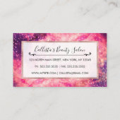 Carte De Fidélité Fille rose violet Majestic Starry Nebula Art (Dos)