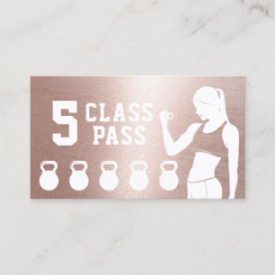 Carte De Fidélité Fitness 5 Classe Pass Rose Gold Loyauté