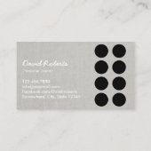 Carte De Fidélité Fitness Personal Trainer Linen Loyalty Punch (Dos)