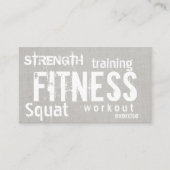 Carte De Fidélité Fitness Personal Trainer Linen Loyalty Punch (Devant)