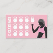 Carte de fidélité Fitness Personal Trainer Rose (Devant)