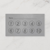 Carte De Fidélité Fitness Scratched Dark Monogram Loyalty Punch (Dos)