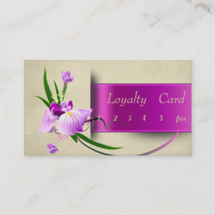 Carte de fidélité Fleur Élégante Sophistiquée