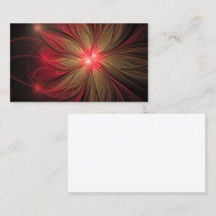 Carte De Fidélité Fleur fractale de fansy rouge