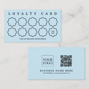 Carte De Fidélité Fleur QR Code Café Fleuriste Salon Boutique Affair