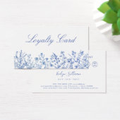 Carte de fidélité fleur sauvage bleue (Bureau)