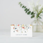Carte De Fidélité Fleur sauvage dynamique (Debout devant)