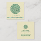 Carte De Fidélité Fleur verte Mandala Yoga (Devant / Derrière)