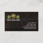 Carte De Fidélité Fleurs de soleil rustiques Grain de bois Coeur jau (Dos)