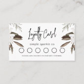 Carte De Fidélité Floral Boho feuilles (Devant)