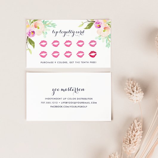 Carte De Fidélité Floral moderne | Beauté Loyauté