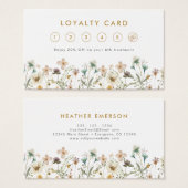 Carte de fidélité florale élégante (Devant & derrière)