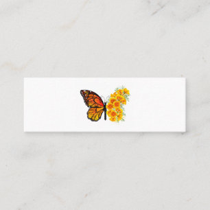 Carte De Fidélité Flower Butterfly with Yellow California Poppy