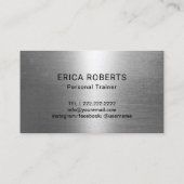 Carte De Fidélité Forfait 5 Classe Pass Métal moderne (Dos)