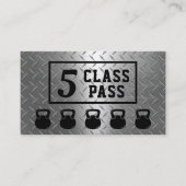 Carte De Fidélité Forfait 5 Classe Pass Métal moderne (Devant)
