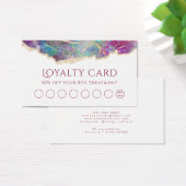 Carte de fidélité Fuchsia aquamarine opal design (Bureau)