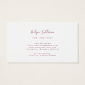 Carte de fidélité Fuchsia aquamarine opal design (Dos)